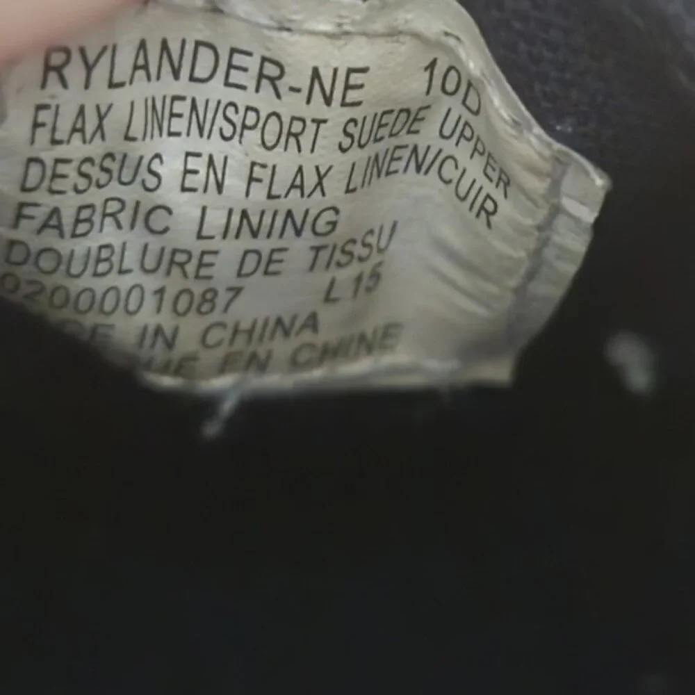 Polo by Ralph Lauren Size 10D Blue Linen Boat Shoes with Moccasin Toe‎